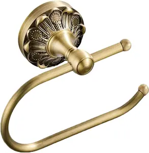 Brused Bronze Toilet Paper Holder Wall Mounted 18.5cm/7.28'' Antique Brass Tissue and Towel Holder for Bathroom or Kitchen Room Vintage Design (Brush Bronze)