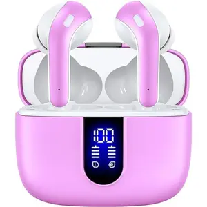 Ark eCart Bluetooth Headphones True Wireless Earbuds 60H Playback LED Power Display Earphones with Wireless Charging Case IPX5 Waterproof Earbuds Audio Electronic Chargeable Headset