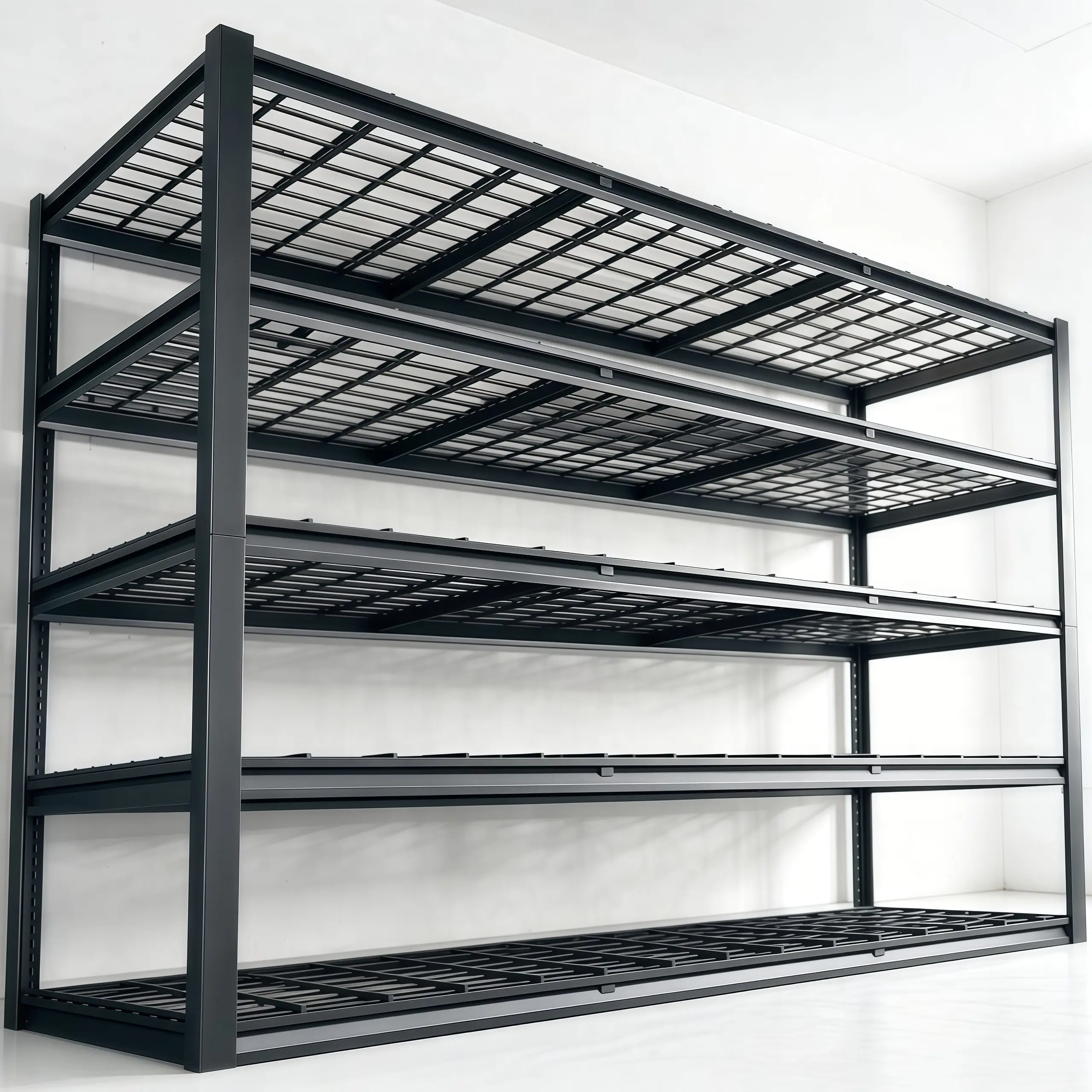 Heavy-Duty 3000-LB Capacity Carbon Steel Industrial Shelving Unit - Adjustable 5-Tier Utility Rack, Ideal for Garages, Warehouses, Suitable for Commercial & Residential Home Organization