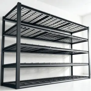 Heavy-Duty 3000-LB Capacity Carbon Steel Industrial Shelving Unit - Adjustable 5-Tier Utility Rack, Ideal for Garages, Warehouses, Suitable for Commercial & Residential Home Organization