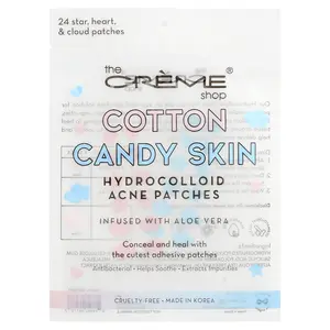 The Creme Shop Cotton Candy Skin, Hydrocolloid Acne Patches, Star, Heart & Cloud, 24 Patches | HSA/FSA Eligible