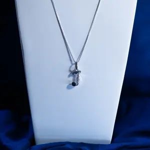 Elegant 925 Silver Letter 'J' Pendant Necklace Unisex