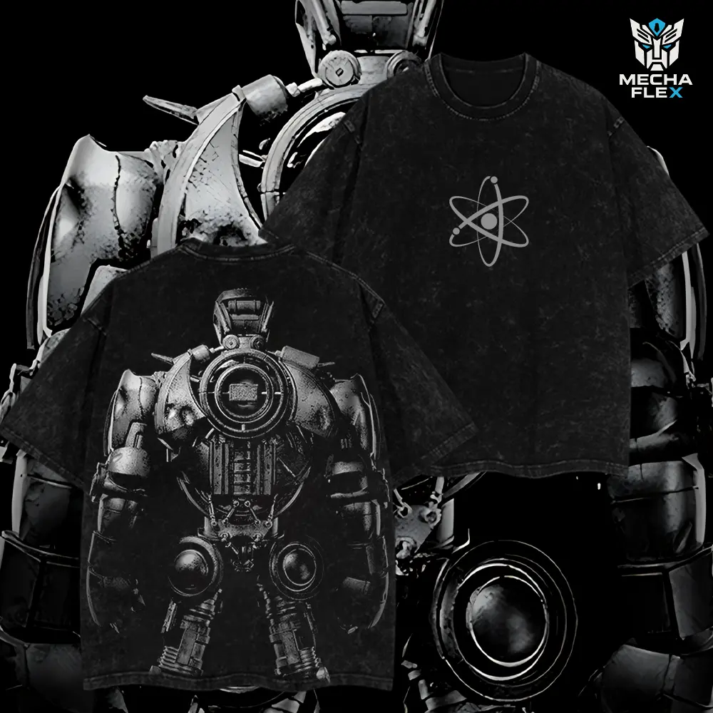 Atom The Smashing Real Steel Texas Washed T-Shirt For Men, Graphic Vintage Acid Wash Heavy Cotton Tee, Streetwear Oversized Cowboys Texas Mexican Fans, Made In US