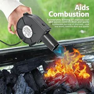 Adjustable Outlet Turbo Jet Blower Tool Kit with Power Cord & Tool Box, Outdoor Use for Barbecue Stoves, Ideal for DIY Cooling Projects,summervibes outdoorfun summervibes