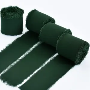 3pcs/6pcs DIY Handmade Fringe Fabric Gift Wrapping Chiffon Ribbon, Faux Fur Edge Ribbon, Perfect for Wedding Invitations, Bridesmaid Bouquets, Party Decorations
