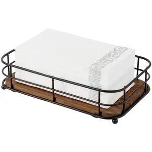 3 Tier Black Metal and Rustic Dark Burnt Wood Over-The-Door Towel Rack, Bathroom Door Drying Towels Hanger