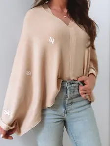 Toci Mom Nursing Cactus Poncho - Cotton Modal Blend - Soft and Breathable - Machine Washable