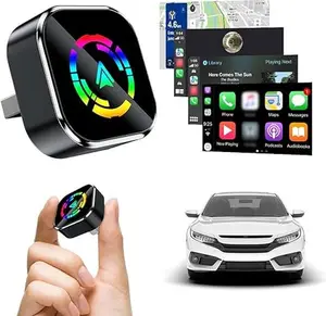 2026 Upgraded Wireless CarPlay Adapter, Mini USB Car Play Wireless Adapter for iPhone Android Apple, 2 in 1 Plug and Play Bluetooth Carplay