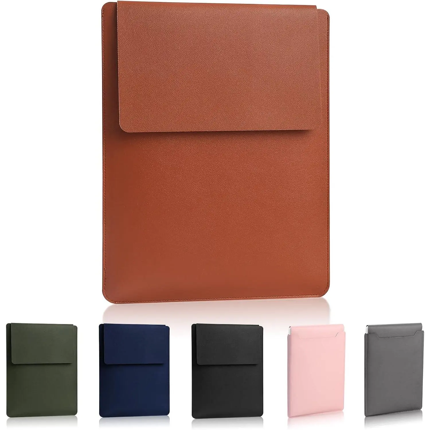 13-16-inch Laptop Sleeve, Thickened Cushioning Design, Slim Portable Multi-Functional Case - Compatible with MacBook Series - Brown