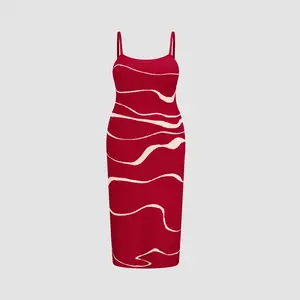 Cider [3 colors, size 0-26] Knit Striped Cami Maxi Dress Curve & Plus