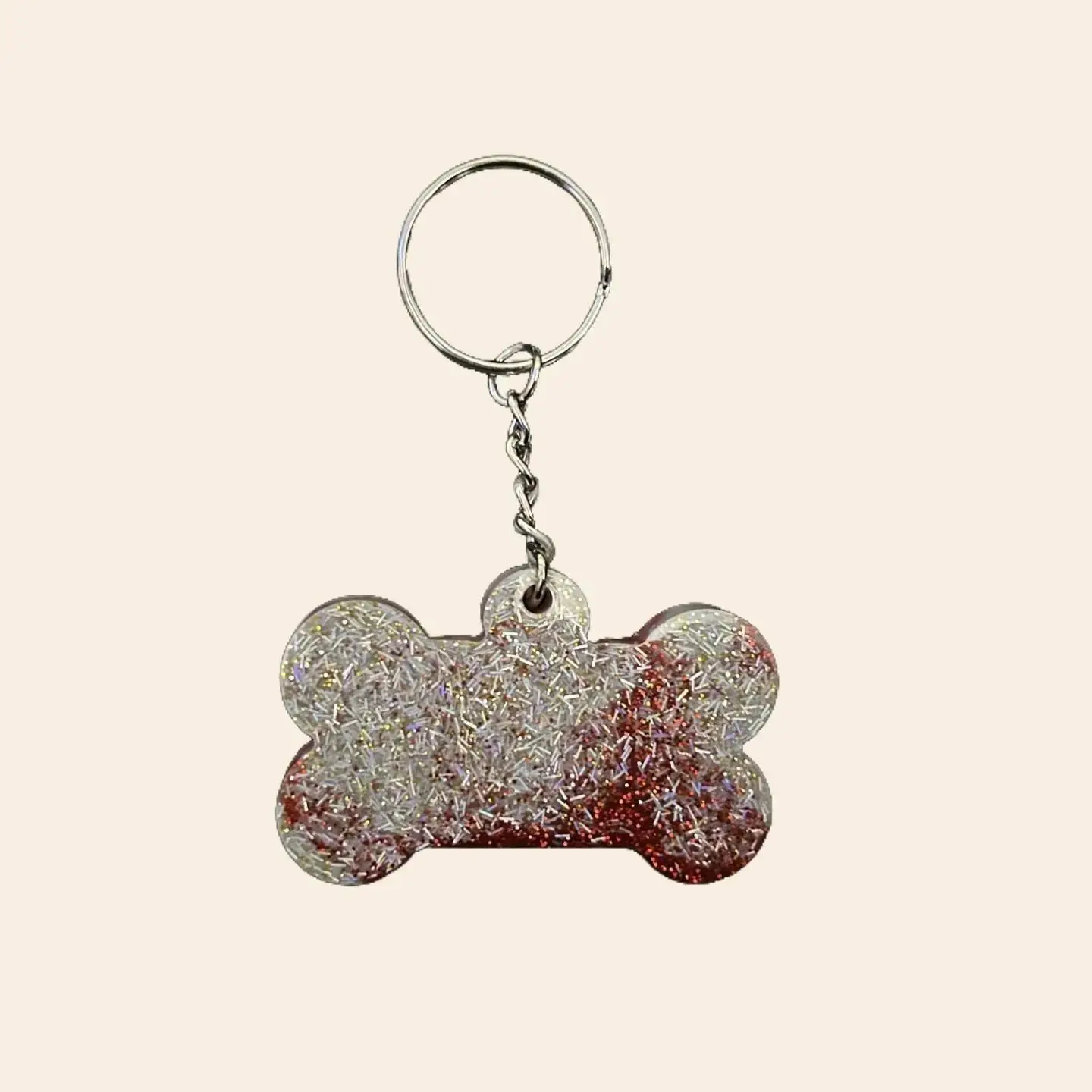 Custom Dog Bone Keychain Variety Colors
