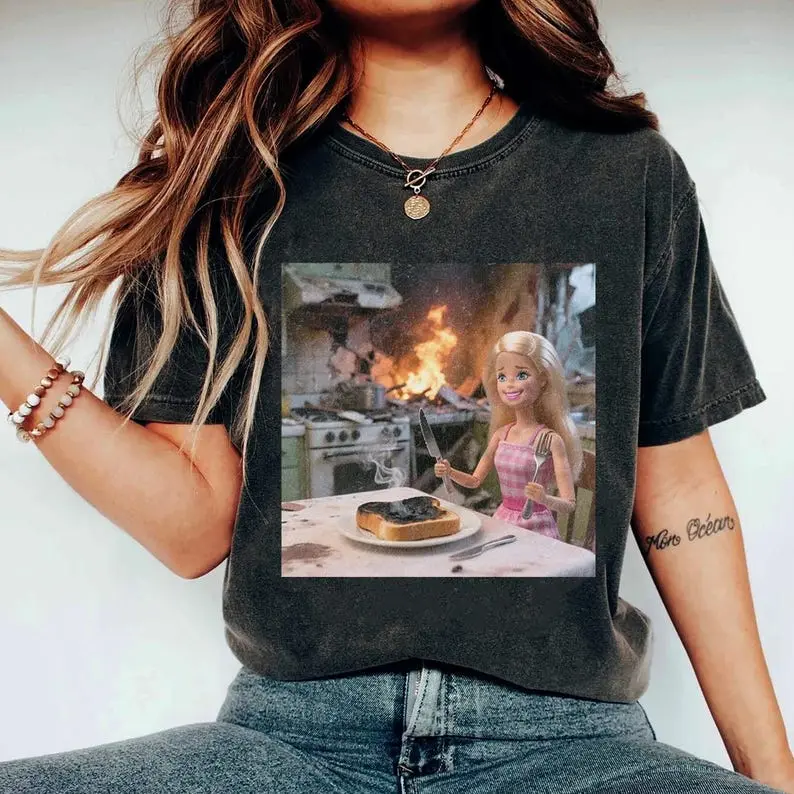 Distressed Doll Face Meme Shirt, Trendy Tee, Weird Shirt, Fun Unique Doll Shirt