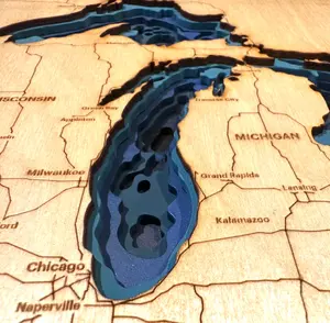 Great Lakes Depth Map