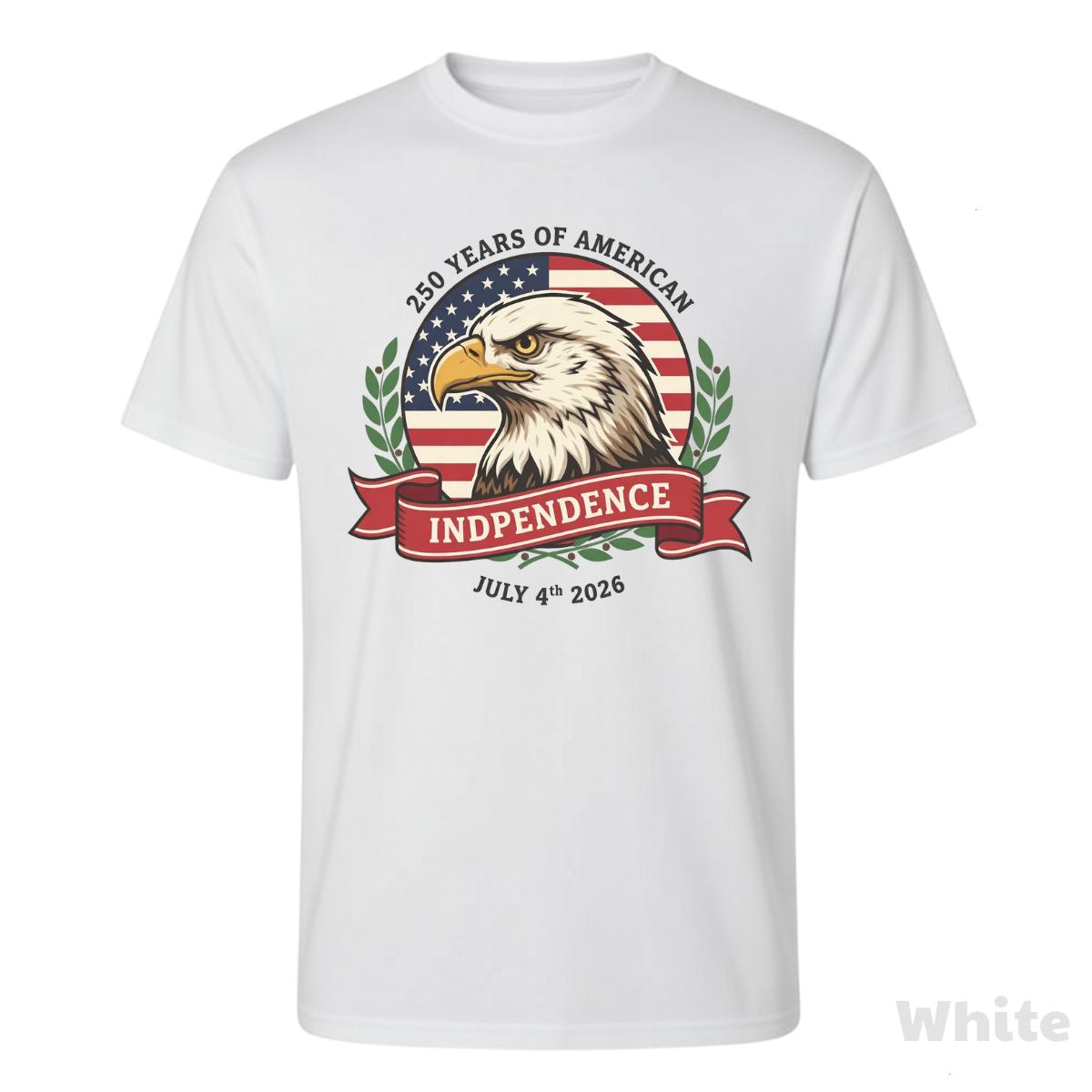 [SALE UP TO 50%] 250 Years of America Independence Bald Eagle T-Shirt/Sweatshirt/Hoodie Patriotic USA Flag Graphic White Gift for July 4th 2026
