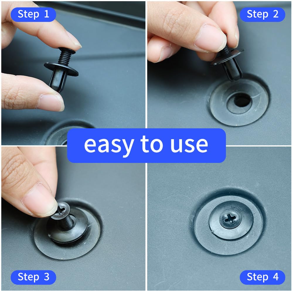 HE26 100-pcs universal expansion bolt clamp set, suitable for car mudguards, fenders, and door panel clamps. (C05 C20 C32 B01 D02 A16 Automotive Parts)