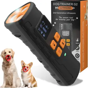 Multifunctional dog trainer, digital display frequency pet training device, three-head ultrasonic anti-barking device