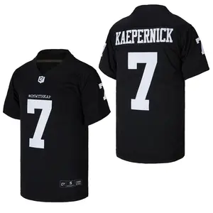 Colin Kaepernick Jersey #7 ImWithKap IM with KAP All Stitched Movie Football Jersey Black White S-3XL 7 Kaepernick Black Halloween gifts