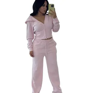 Lina Sporty Fleece Zip Up Hoodie & Pants