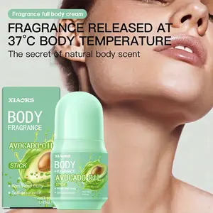 XIAOKS 24H Odor Control Avocado Oil Body Fragrance Stick - Natural Roll-On Deodorant with Long-Lasting Freshness, Non-Greasy Formula, for Neck, Armpits & Pulse Points (50g / 1.76oz) skin allover deo baking soda free Motion Sense Men Antiperspirant Spray