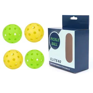 Kryndavox 4 Pack Sport 40 Hole Indoor Pickleball Balls,USAPA Approved Pickle Ball for Tournament Playand Every Skill Level