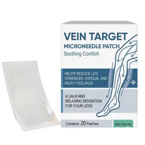 Vein Target Microneedle Patch – Soothing Comfort for Tired, Heavy Legs – Helps Reduce Soreness & Fatigue – Advanced Microneedle Technology – 20 Skin-Friendly Patches – Post-Workout & Long-Standing Relief