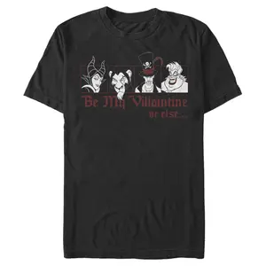 Men's Disney Valentine's Day Be My Villaintine Or Else... T-Shirt