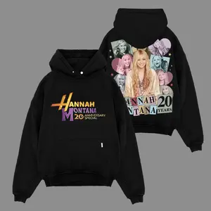 Hannah Montana 20th Anniversary v4 Unisex Oversized Premium Cotton Hoodie Sweater T-Shirt, The Miley Hoodie Sweater T-Shirt , Vintage Music Merch Sweatshirt Hoodie T-Shirt, Retro 90s Pop Style, New Album Gift For Fans