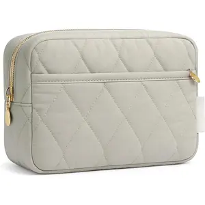 Makeup Bag, Travel  Bag, Puffy Padded Toiletry Bag for Women, Makeup Organizer Case, Wide-open Pouch Purse, Travel Essentials