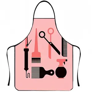 Pink Hairdressing Apron ,1 Count Polyester Sleeveless Barber Apron,Breathable Cooking Unisex  Apron,Gift for Hair Dresser & Haircutter,Nails Design Tool,Mother's Day Gift, Kitchen Essential