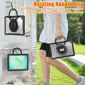 Free shoulder strap Tablet Case, Tablet Cover for Samsung Galaxy Tab A11+ Comes with a pen slot, simple design, includes a rotatable wristband that can be used as a stand, provides comprehensive protection in four angles