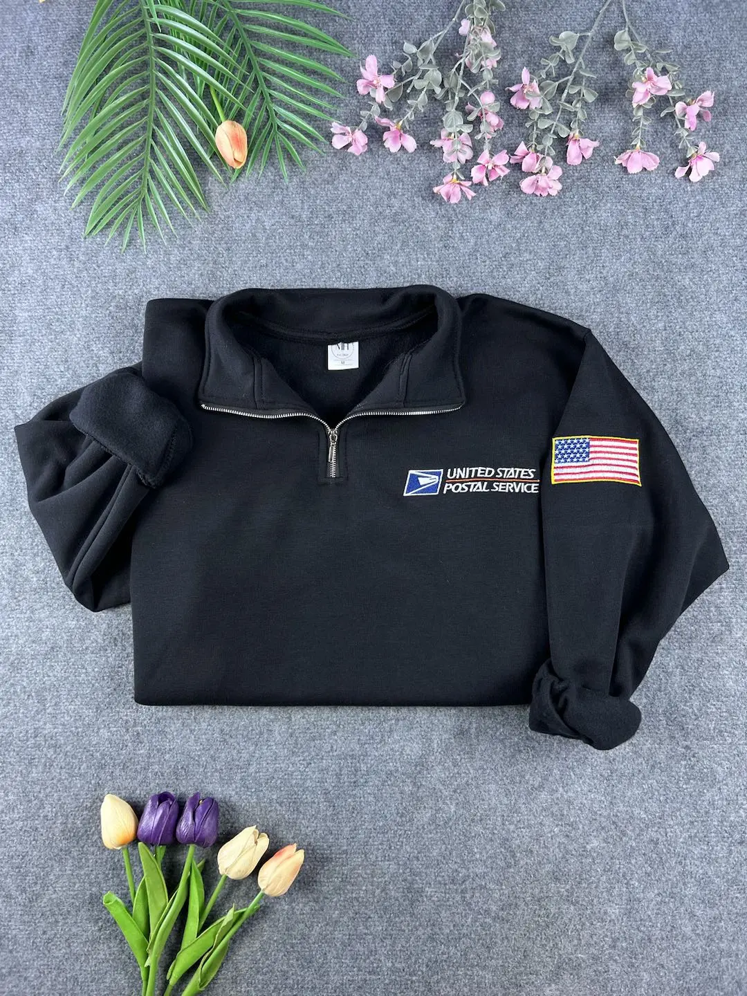 USPS Quarter Zip, Embroidered United States Postal Service Pullover, Postal Worker Gift, USPS Employee Sweatshirt