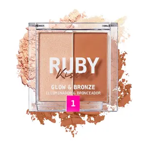 RK BY KISS DUO HIGHLIGHTER BRONZER, GLOW & BRONZE