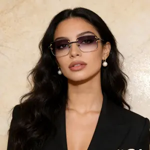 Rimless Gradient Tinted Sunglasses