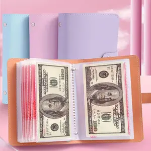 Portable Professional Cash Storage Notebook, Minimalist Style Plastic Money Organizer, Office Stationery Supplies, Holds 100 Banknotes, Easy to Clean