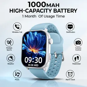 1.83-inch Smartwatch for Men and Women 1000mAh High-Capacity Battery for Extended Standby Fitness Tracker with 100+ Sports Modes Wireless Calling & Message Alerts IP68 Water Resistance Waterproof Smart Watch Voice Assistant Multifunctional Smart Watch
