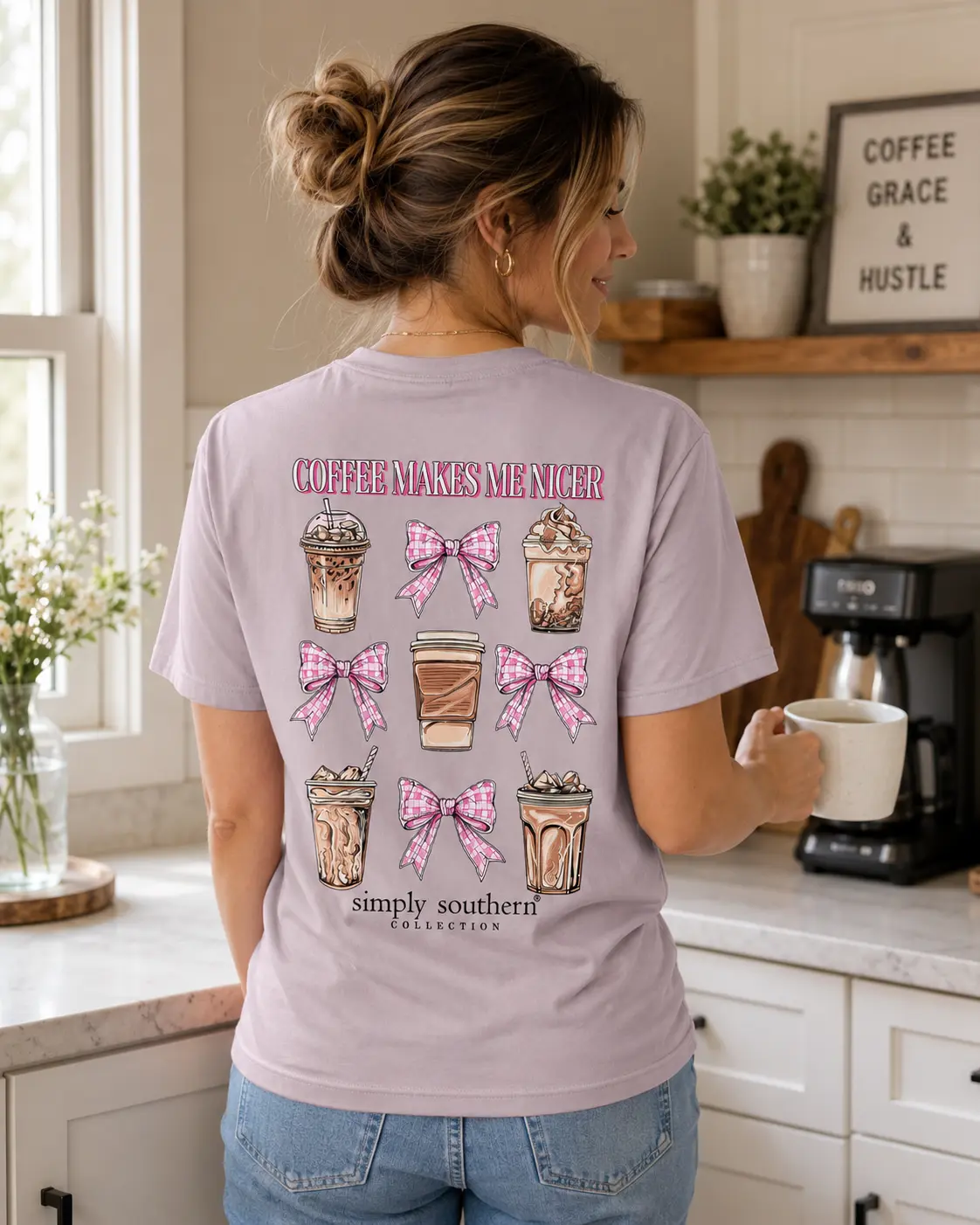 Simply Southern Coffee Nicer Driftwood T-Shirt
