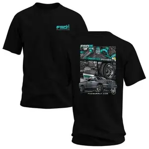 FSD T-Shirt for Cummins Power Turbo Diesel Engines - Black Cotton Graphic T-Shirt, Suitable for Diesel Truck Enthusiasts, Turbo Enthusiasts, and American Horsepower Enthusiasts, Crew Neck Graphic T-Shirt, Fun T-Shirt