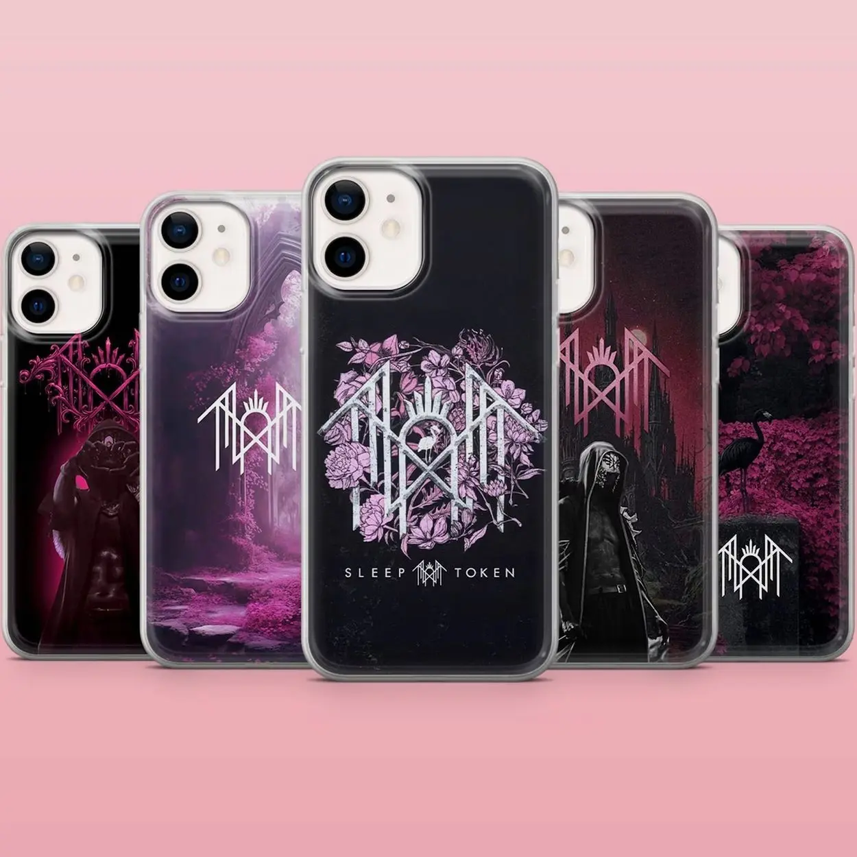 Sleep Token Phone Case Dark Aesthetic Metal Band Cover for iPhone 17Pro,16,15,14,13,12, Samsung S26, S25,S24,S23Fe, A16, A56, Pixel 10, 9Pro