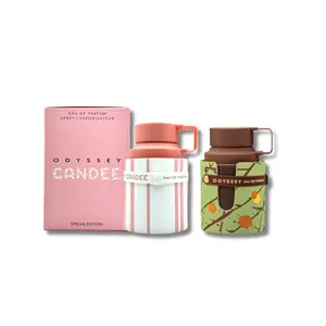 Armaf Odyssey Candee & Dubai Choclat Eau De Parfum 3.4FL.OZ Amber Fragrance Perfume Caramel Geranium Musk Raspberry Peach Long Lasting Sweet