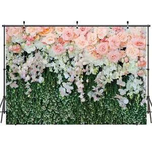 Flower Grass Backdrop Professional Photography Prop for Party Decorations scene accessories photo booth studio banners