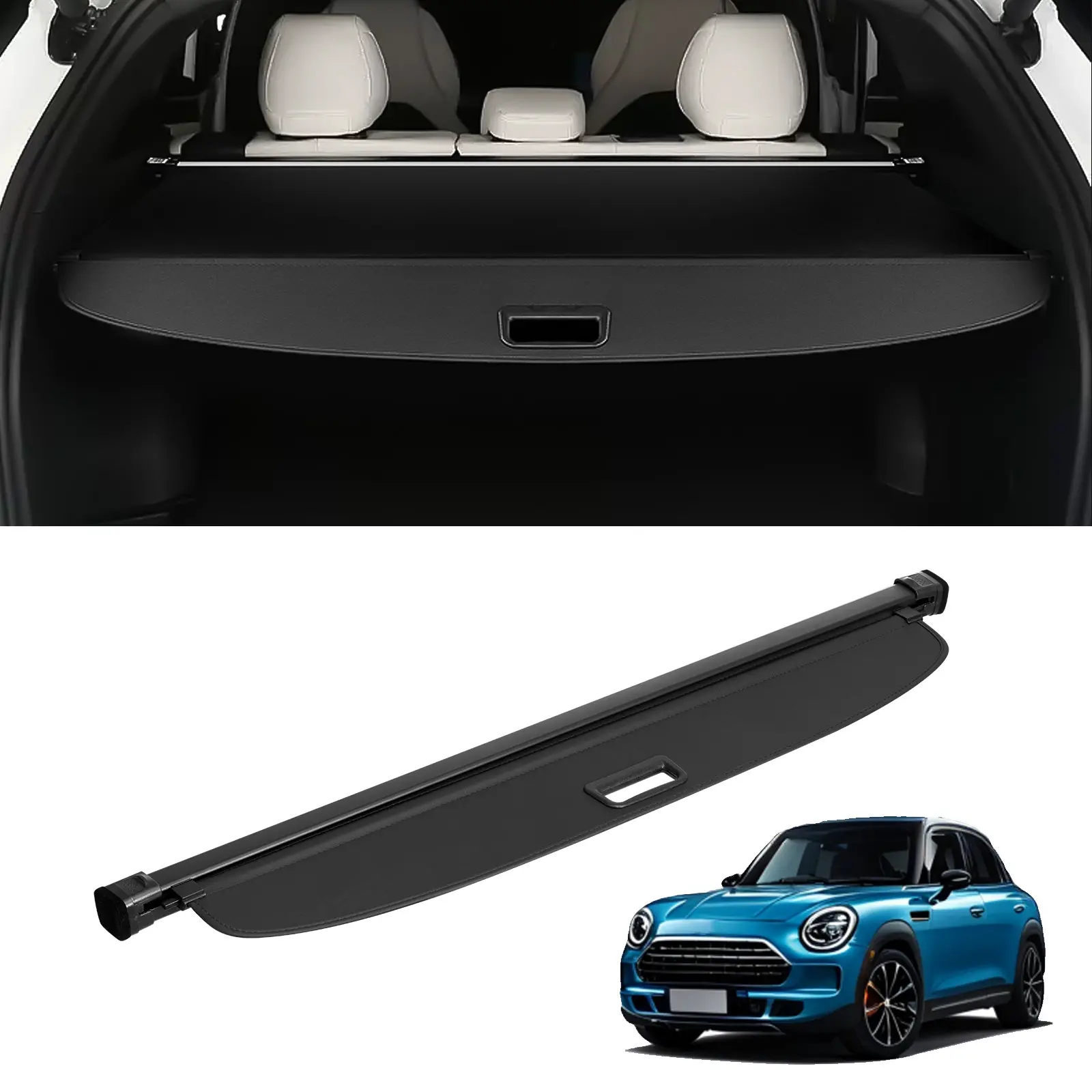 【Summerfinds】VEVOR Retractable Cargo Cover for Toyota,Upgraded Waterproof Trunk Cover Security Shield Shade for Toyota RAV4 2019-2024UV Resistant Rear Trunk Cover with Aluminum Alloy & PVC Material