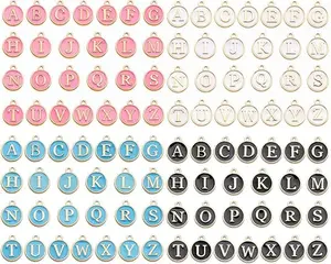 104PCS  Alphabet Charms for Jewelry Making - DIY ABC Alphabet Pendants Suitable for DIY Projects, for Making Bracelets & Necklaces
