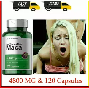 Maca Root Capsules 4800mg - 120 Pills - Red Yellow Black Maca - High Dose Extract for Men Women, gift for him her, couple gift
