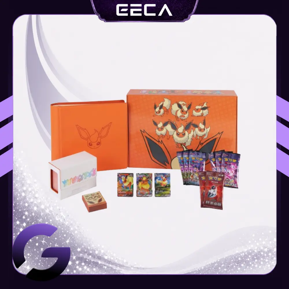 Pokémon TCG S-Chinese 2024 Eevee Advanced Gift Box Flareon VMAX Exclusive New Sealed - Ship Sealed