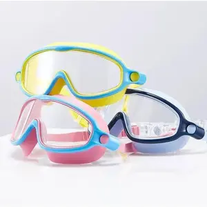Kids Swimming Goggles for Boys Girls Clear Vision Anti Fog Waterproof Large Frame Pool Diving Glasses
