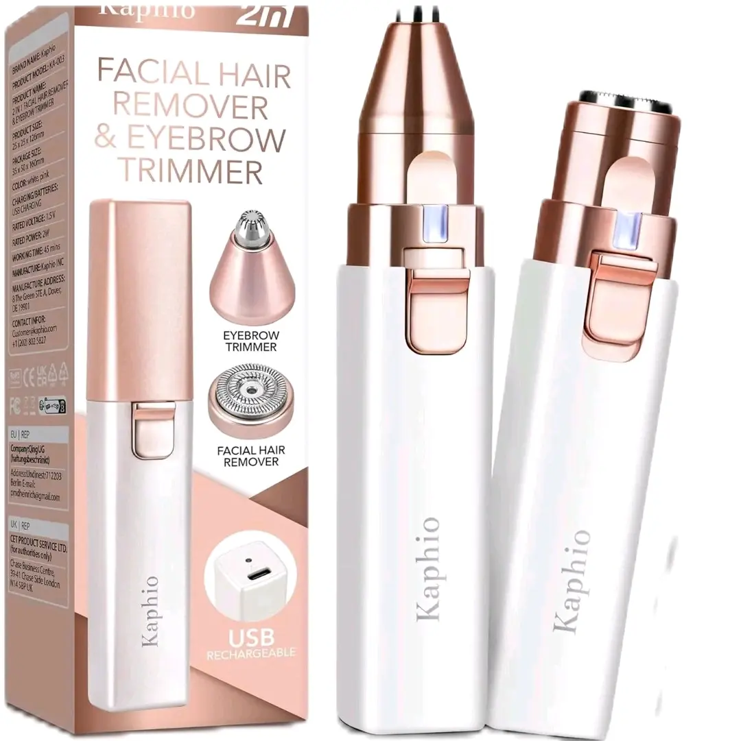 LED Rechargeable eyebrow trimmer & facial hair remover