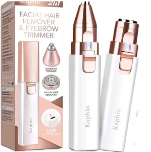 LED Rechargeable eyebrow trimmer & facial hair remover