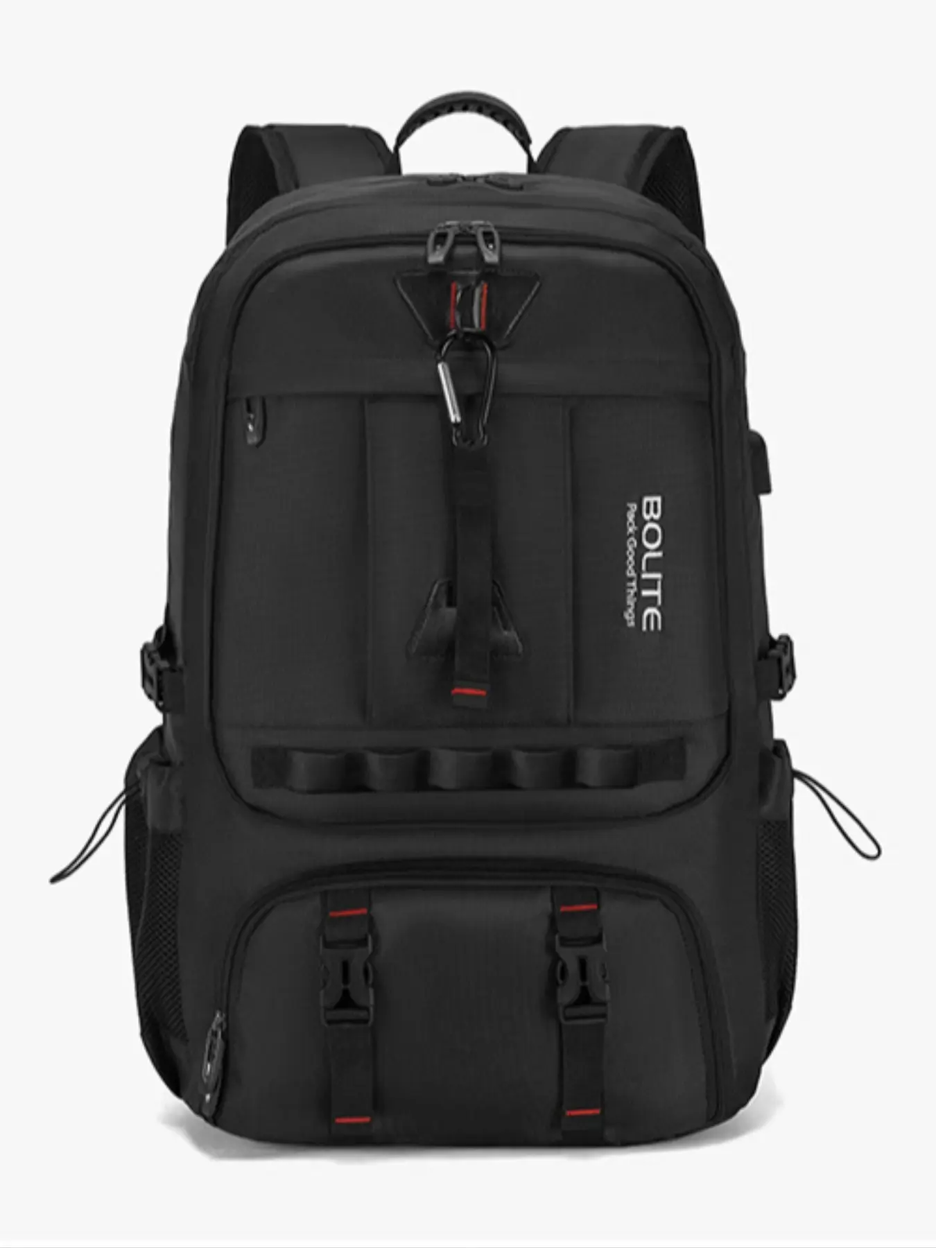 Multifunctional Expandable Durable Molle Backpack, 17 Inch Laptop Bag, Outdoor Travel Large Capacity Multi-Pocket Shoulder Bag, Casual Style, Travel Backpacks, Traveler Essentials Backpack