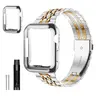 Watch Band with Protective Case, Stainless Steel Band Set for Apple Watch 38mm-49mm, Compatible with iWatch Series 9/8/7/6/5/4/3/2/1/SE/SE2, Smartwatch Accessories