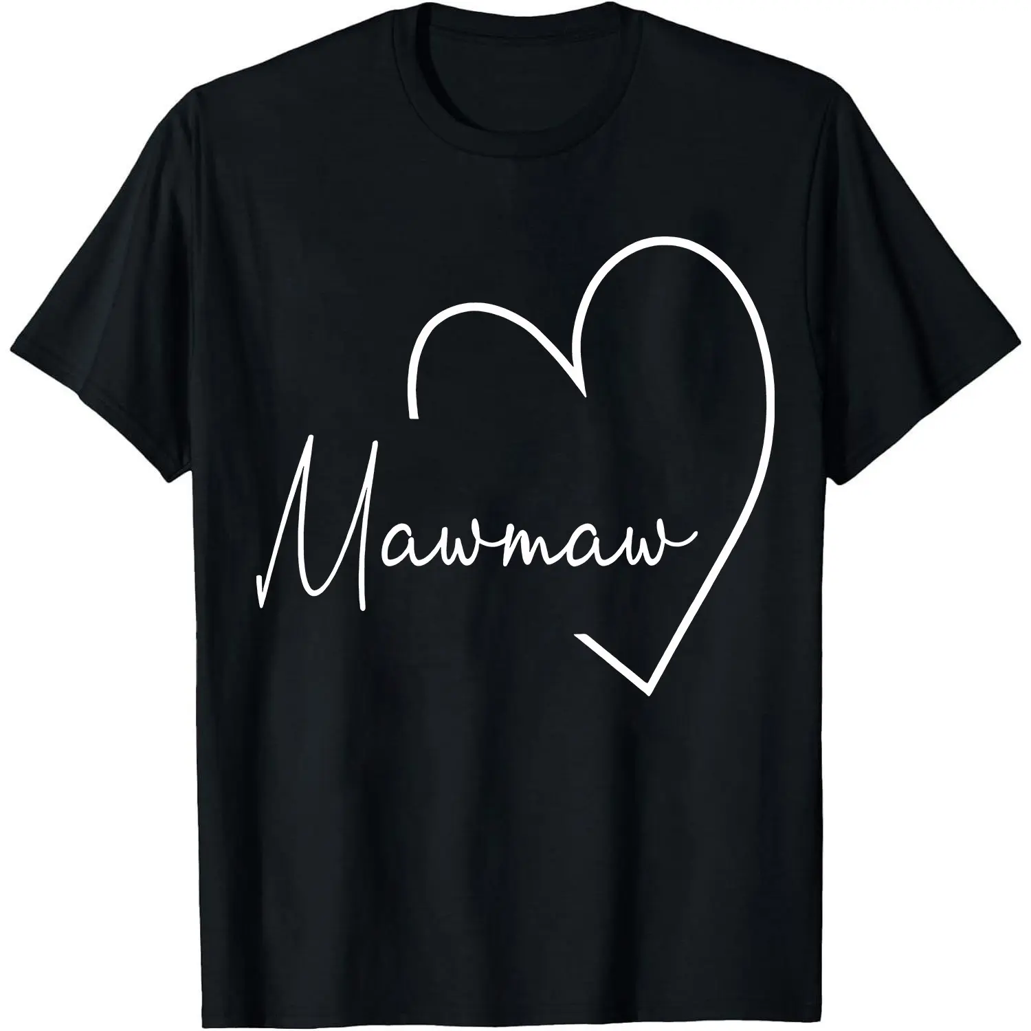 Womens Mawmaw Grandma Graphic T-Shirt, 220G Pure Cotton 2026 Summer Short Sleeve Unisex Matching Tee Gift for Grandma